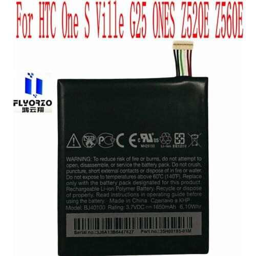 100% Brand new High Quality 1650mAh BJ40100 Battery For HTC One S Ville G25 ONES Z520E Z560E Mobile Phone