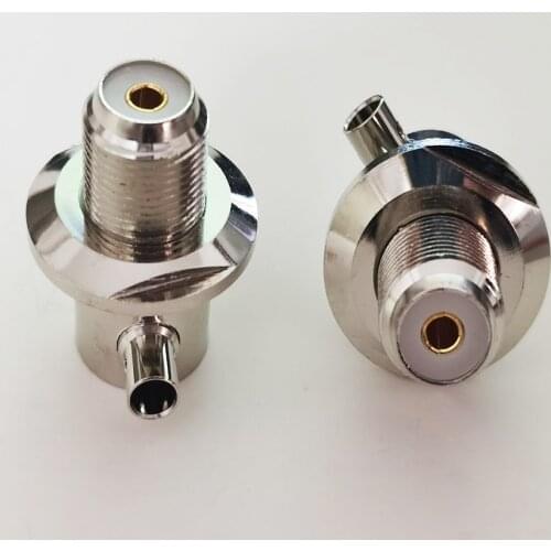 2pcs UHF SO239 Female Nut Right Angle Car Radio Antenna for RG142 RG400 RG402 Pigtial Cable RF Copper Connector