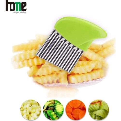 4Pcs Wavy Knife Crinkle Wavy Chopper French Fries Cutter Slicer Potato Carrot Vegetable Fruit Corrugated Kitchen Accesorios Tool