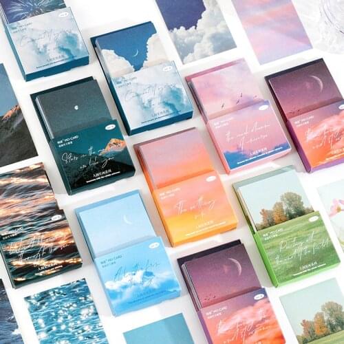 60 pcs/lot Beautiful Postcards business card Creative Office supplies lomo cards Can write notes