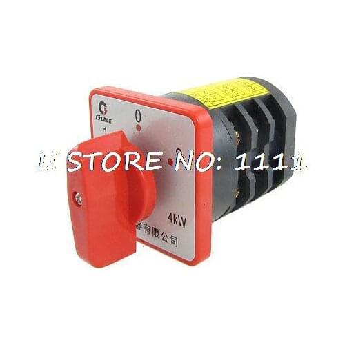 AC 380V 20A Amps ON/OFF/ON Rotary Cam Universal Changeover Switch HZ5-20/4 M06