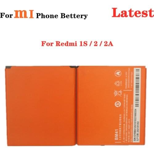2PCS New BM41 Phone Battery For Xiaomi Redmi 1S Redmi 2 Redmi 2A Redmi2A Redmi2 2050mAh Replacement Batteries
