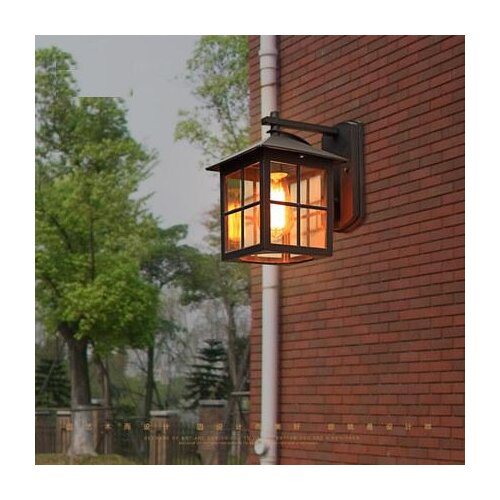 American Edison Retro Wall lamp Outdoor Wall Sconce Lighting Simple Waterproof Garden Wall Light Glass Porch Lights Lampara