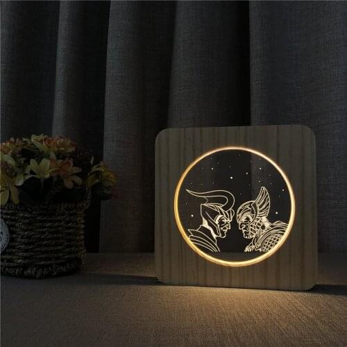 Spartak Army Battle 3D LED Arylic Wooden Night Lamp Table Light Switch Control Carving Lamp for Childrens Room Decorate