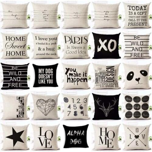 Throw Pillows Cover Case Letter Motto Home Love Cushion Cover Throw Pillows for Couch Cojines Decorativos Para Sofa Home Decor