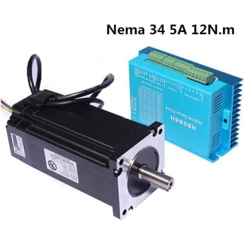 Nema 34 Stepper Motor Driver Servo Motor 86HSE12N+HBS86H Closed-loop step motor 12NM Nema34 86 Hybrid closed loop 2-phase