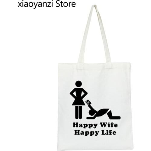 Eco Reusable Girls Fashion Handbag Black Ladies Shopper Bags Canvas Tote Bag Harajuku Tumblr Graphic Shopping Bag SL-66-094