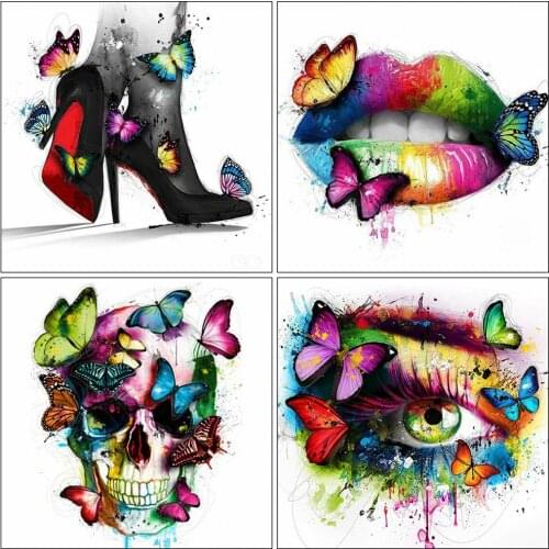 EverShine Diamond Painting Kit Portrait Diamond Embroidery Butterfly Mosaic Eye Cross Stitch Picture Rhinestones Handicraft