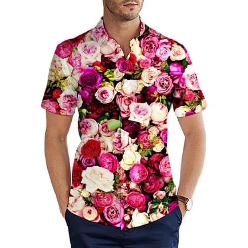 Latest short sleeve shirt style retro pattern 3D Hawaiian Shirt full print casual shirt