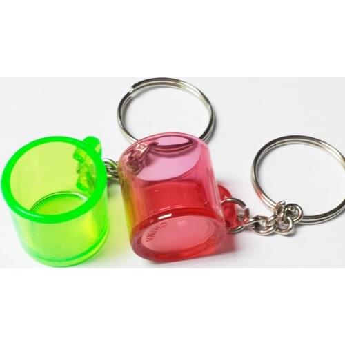 10 Pieces Key Ring with mini Mug Pendant E506 Girl Kids Vintage School Bag Pinata Party Favors Gift Novelty Birthday Prize