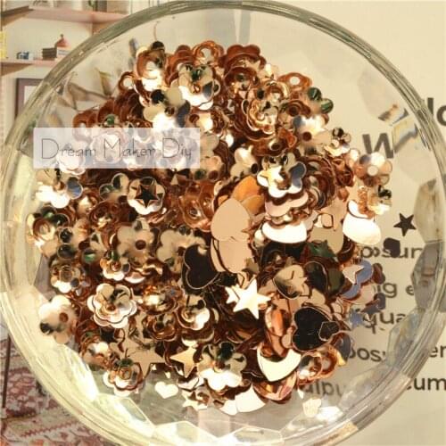 50g/lot 4/6/8mm Cup Round/Flower PVC Loose Sequins Paillette Sewing Craft For Wedding Decoration Garment Dress DIY Accessories