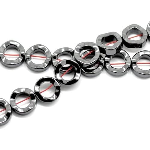 DoreenBeads Gunmetal Created Hematite Circle/ Ring Loose Beads 12mm(1/2"),Approx 64Pcs (B18774) yiwu