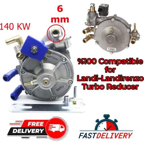 Mimgas SGI Taurus LPG CNG GPL Gas Pressure Reducer Sequential System Vaporizer 140 kW Gas Inlet 6mm