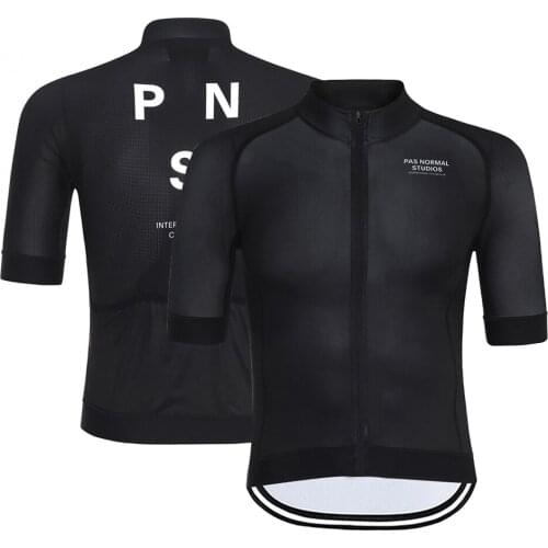 Mens PNS 2021 Summer Short Sleeve Cycling Jersey MTB Sport Riding Quick Dry Bicycle Bike Tops Clothing Wear Silicone Non-slip