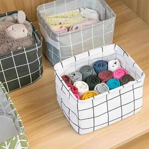 1pc Desktop Storage Basket Sundries Toy Storage Box Cosmetic Book Organizer Underwear Stationery Container Laundry Basket
