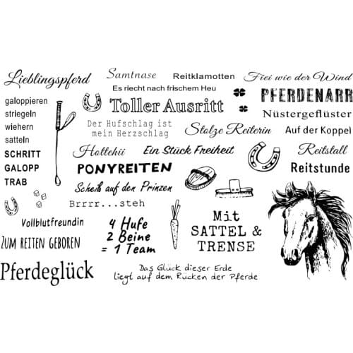 German text Clear Stamp transparent Silicone Seal for DIY scrapbooking photo album Decorative clear stamps C38