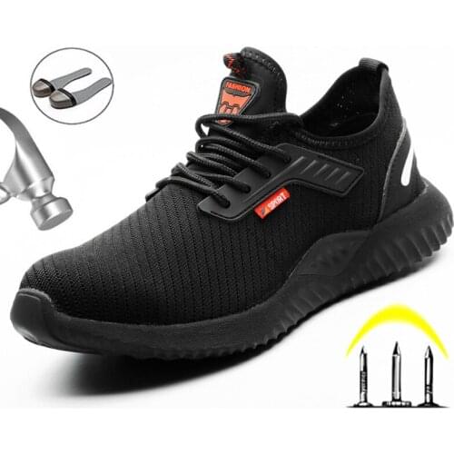 Indestructible Shoes Men Safety Work Boots Puncture-Proof Boots Safety Shoes Lightweight Work Sneakers Male Shoes Dropshipping