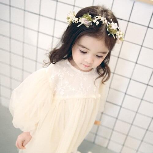 New Kids Dresses For Girls Spring Autmn Sweet Baby Girls Princess Dress Birthday Mesh Dress Girl Clothes RT320