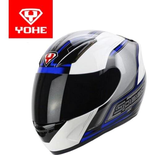 2019 Winter New YOHE Full Face Motorcycle Helmet ABS Full Cover Motorbike Helmets with PC Lens visor Motor Knight protection