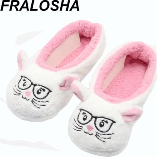 New Warm Flats Soft Sole Women Indoor Floor Slippers/Shoes Animal Shape White Gray Cows Pink Flannel Home Slippers 6 Colors