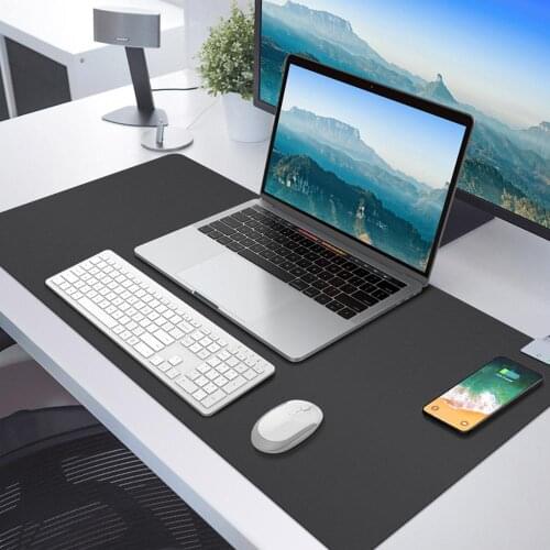 2021 Winter New Design Desktop Pad with Heating Function, Wireless Charging Desk Mat for iPhone for Huawei, Large Mouse Pad