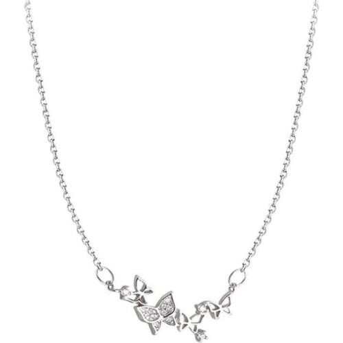 Season Gate 925 Sterling Silver Clavicle Chain Butterfly Delicate Gift Necklace for women SN018