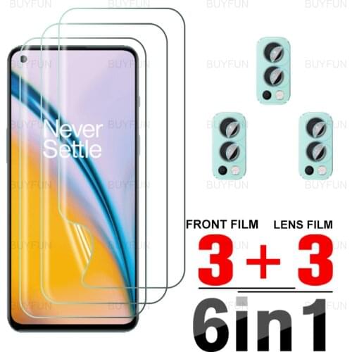 For Nord 2 5G 6.43inch Front Hydrogel Film 6in1 Protective Film for one plus nord 2 5g 1+ nord2 camera lens screen protector