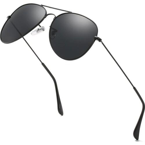 Polarized sunglasses are both men and women Metal frame double beam classic style sun glasses Designer designer premium glasses