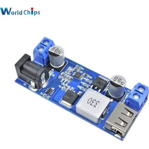 Replace LM2596S DC-DC 24V/12V To 5V 5A Step Down Power Supply Buck Converter Adjustable USB Step-down Charging Module For Phone