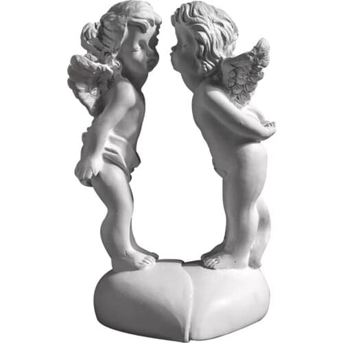 PPYY-1 Set Angel Statue Home Garden Decoration Angel Couple Sculpture Creative Cabinet Crafts Decoration Desktop Furnishings
