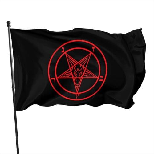 Roman Catholic Church knights Templar pentagram Baphomet flag of Satan 3x5 fts 90x150cm