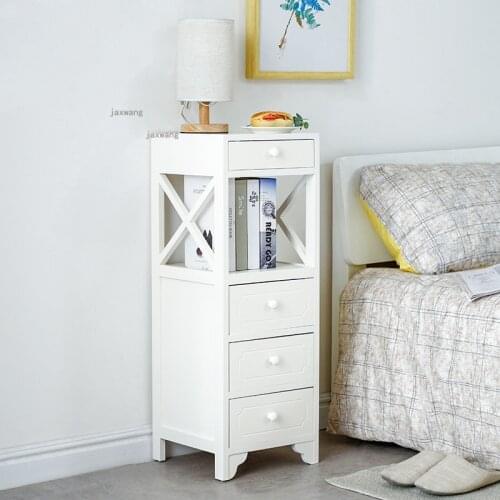 Solid Wood Living Room Gap Storage Cabinet Small Apartment Kitchen Multi-layer Narrow Shelf Bathroom Toilet Drawer Storage Racks