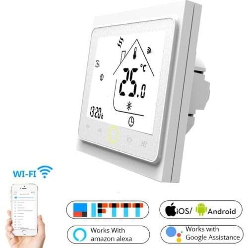 WiFi Smart Touch Thermostat Temperature Controller for Water/Electric floor Heating Water/Gas Boiler Tuya APP Remote Control