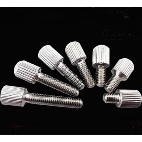 3-10PCS M3 M4 M5 M6 Hand screw stainless steel GB836 Small head High heads knurled screws