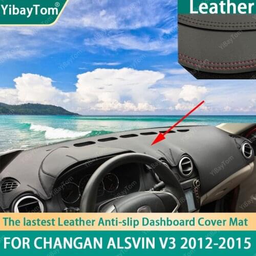 High Rank Durable Excellent PU Leather Dashboard Anit-slip Anti-UV Cover mat For Changan Alsvin V3 2012-2015 accessories