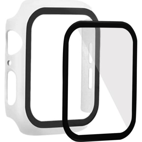 Watch Protective Case For Apple I Watch 4/5/SE/6 Generation Universal Watch PC Tempered Film Integrated Transparent Cover