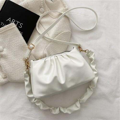 Women Cloud bag Soft Shoulder Pleated Dumpling Bag Handbag Day Clutches bags Messenger Bag Crossbody Bags For Women