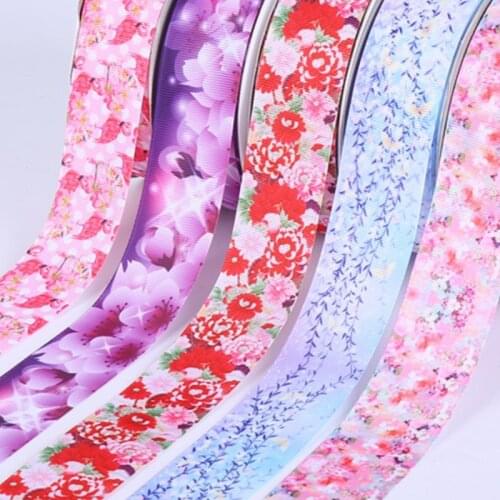 1-1/2 38mm 50 yard flower ribbon DIY handmade material headdress bow clothing accessories crafts