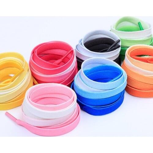 1Pair Fashion Flat Shoelaces Rainbow Color Shoe Laces for Unisex Adults Casual Canves Sneakers Shoes Lace Athletic Shoe Strings