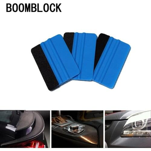 1pcs 10cm*7.3cm Blue Scraper with felt edge Car tools For Volkswagen BMW E46 E39 Mini Cooper Audi A4 B6 B8 A5 Ford Fiesta Kuga