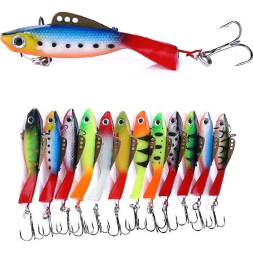 1Pcs 6.5cm 19g Vib Hard Bait Balance Ice Fishing Lure Wobber Pesca Artificial Bait Lead Ratlins VIB for winter Fishing