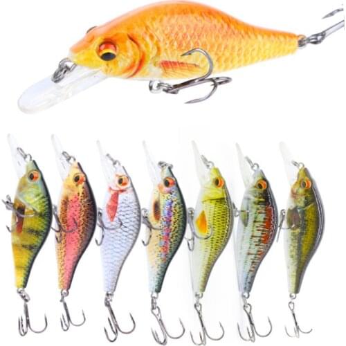 1PCS Minnow Fishing Lure 65mm4.3g Topwater Hard Bait Wobbler Jig Bait Crankbait Carp Striped bass Pesca Fishing tackle SwimBait