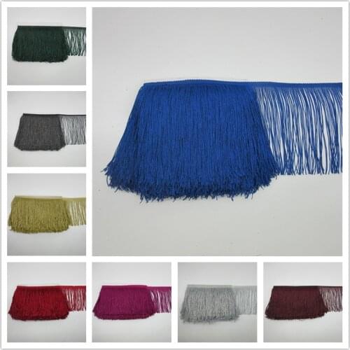 1 yard/lot 15CM Long Polyester Fringe Trim African Tassel Ribbon Lace Accessory Sew Latin Dress Garment Curtain DIY Accessories