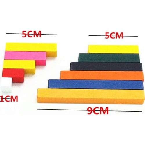 11Pcs Wooden Math Rods Sticks Addition Subtraction Multiplication Division Toys
