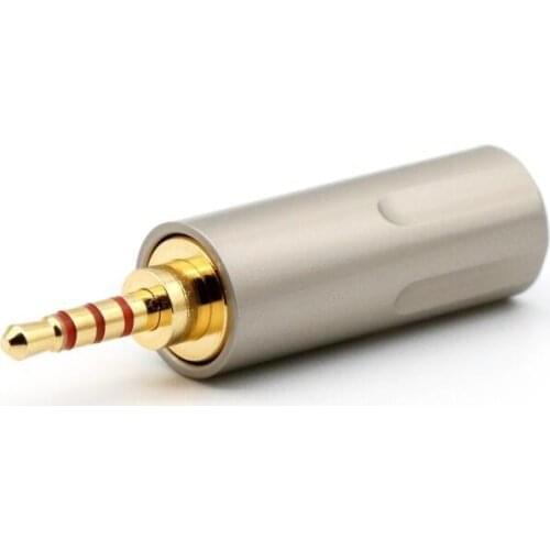 2.5mm 4pole earphone plug copper shell 5pcs