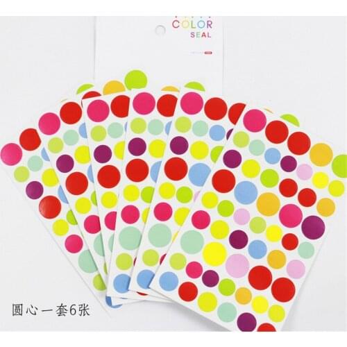 6Pcs/Secret Circle Sticker DIY Sticker Car Motorcycle Luggage Laptop Bike Scooter Toys Halloween Easter