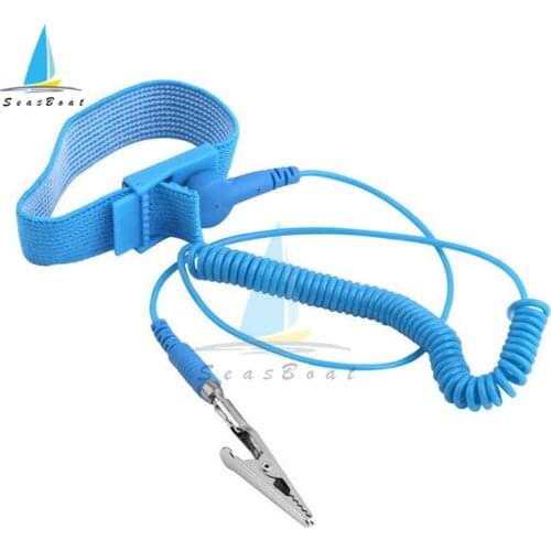 Anti Static ESD Wristband Wrist Strap Discharge Cables Elastic Band Cordless Wireless Clip For Electrician IC PLCC Worker
