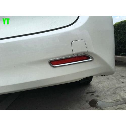 Car Abs Chrome rear fog Trim For 2015 toyota sienna 2Pcs/lots