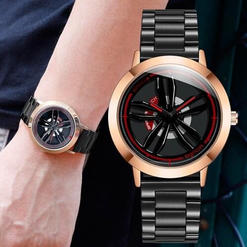 Watch for Men Top Brand Full Steel Waterproof Casual Quartz Sport Military Wrist Watch 360 Degree Rotating Clock Reloj Hombre