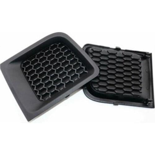 Black Bumper Grille Bezel 2pcs ABS For 15-18 Jeep Renegade Front LH + RH